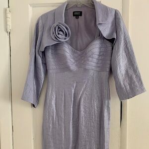 Adrianna Papell Lavender Cocktail Dress with Bolero Jacket
